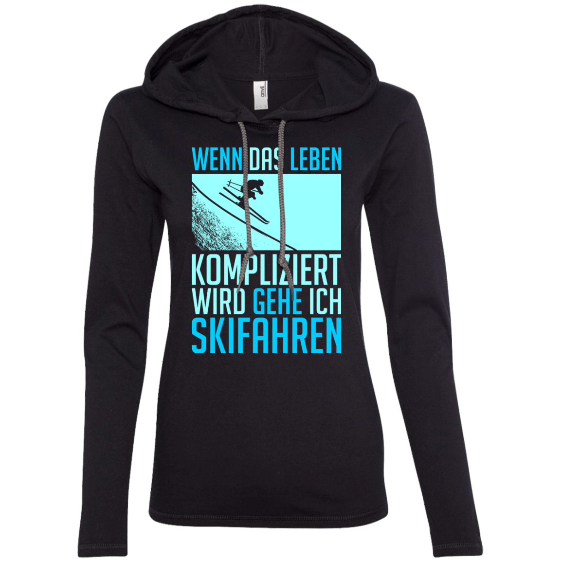 When Life Gets Complicated I Ski - German Hoodies - Powderaddicts