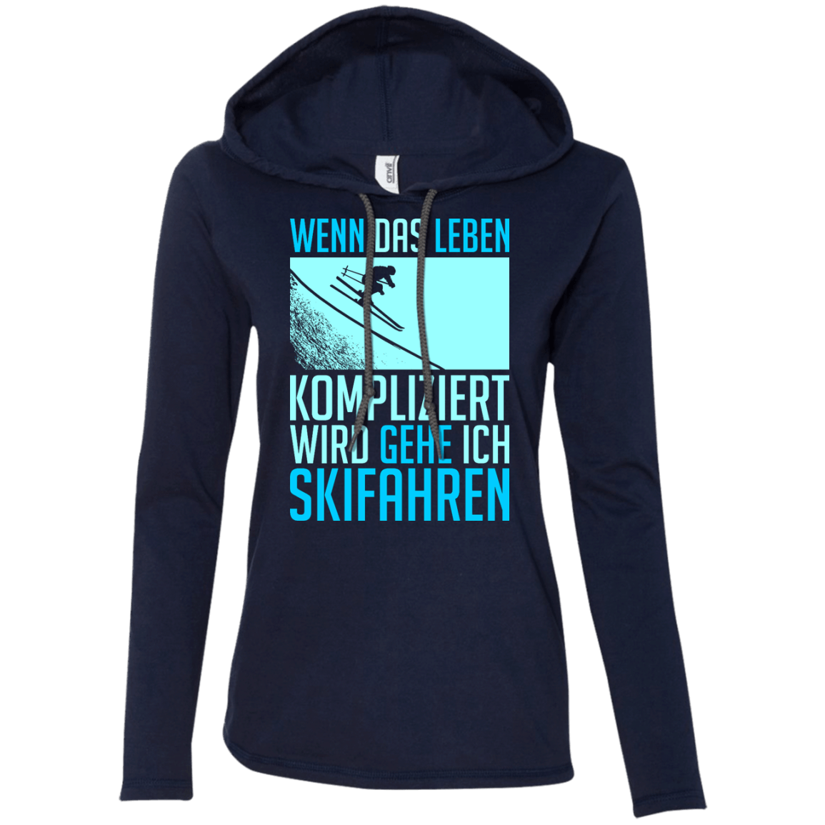 When Life Gets Complicated I Ski - German Hoodies - Powderaddicts