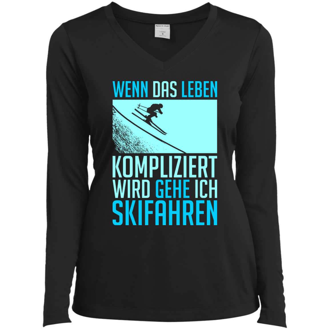 When Life Gets Complicated I Ski - German Long Sleeves - Powderaddicts