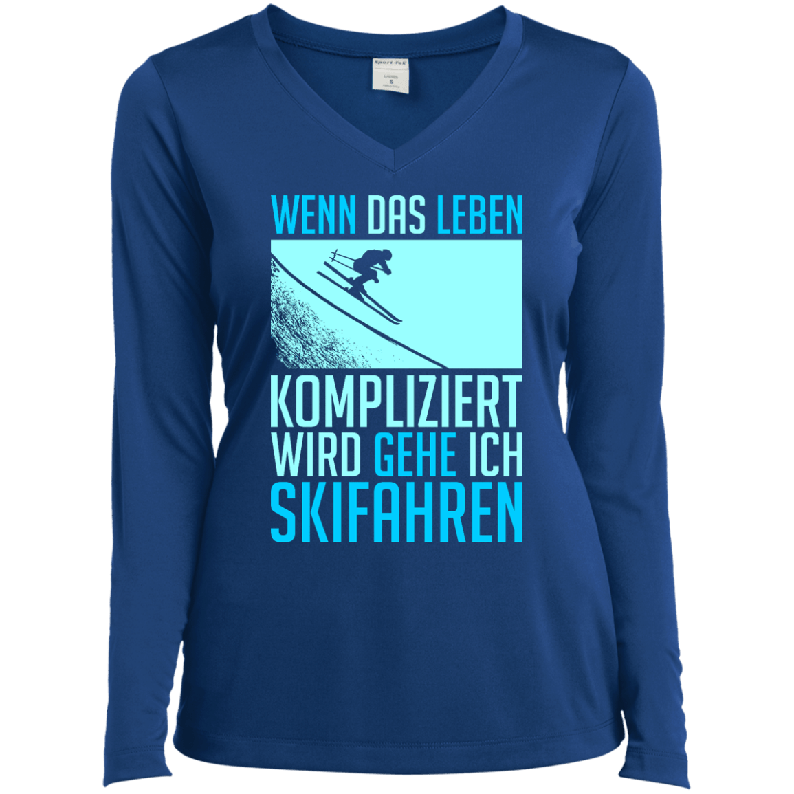 When Life Gets Complicated I Ski - German Long Sleeves - Powderaddicts