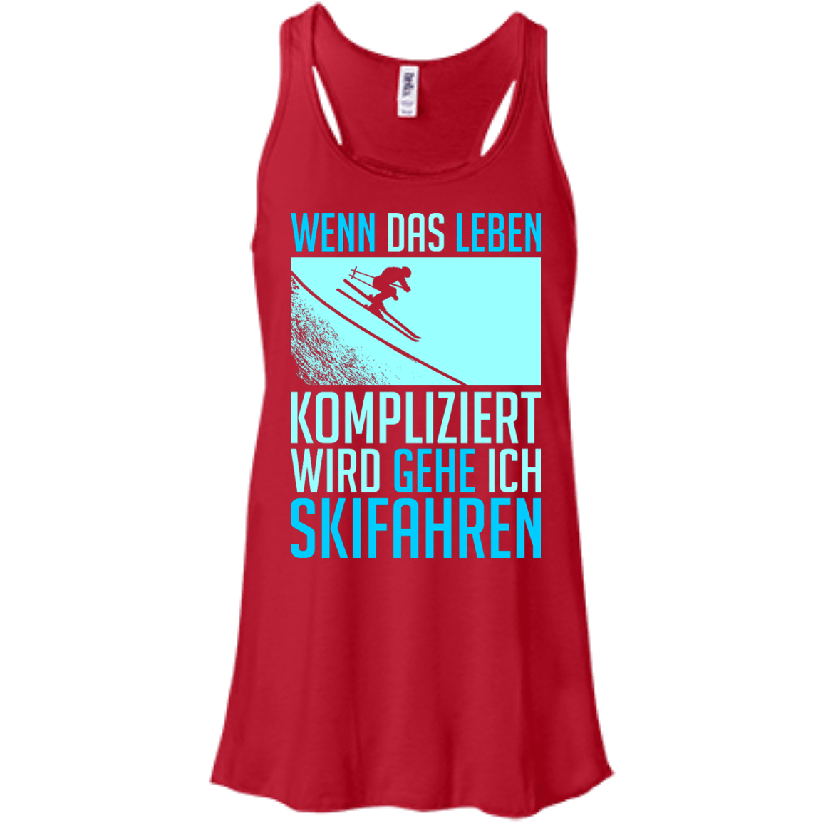 When Life Gets Complicated I Ski - German Tank Top - Powderaddicts