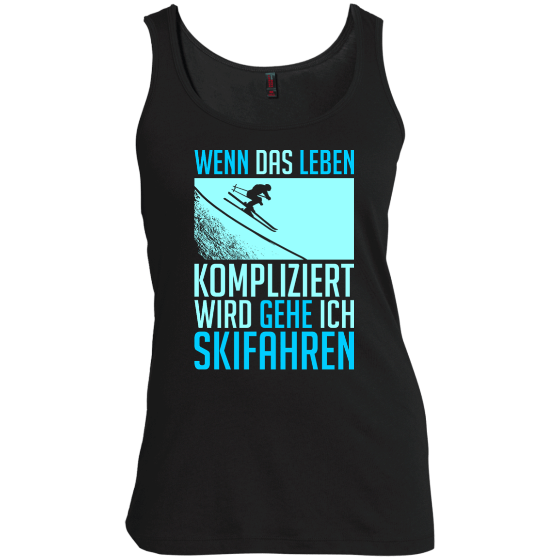 When Life Gets Complicated I Ski - German Tank Top - Powderaddicts