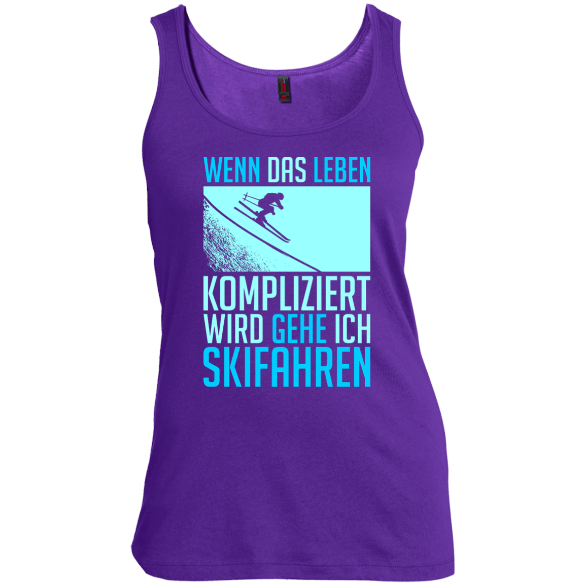 When Life Gets Complicated I Ski - German Tank Top - Powderaddicts