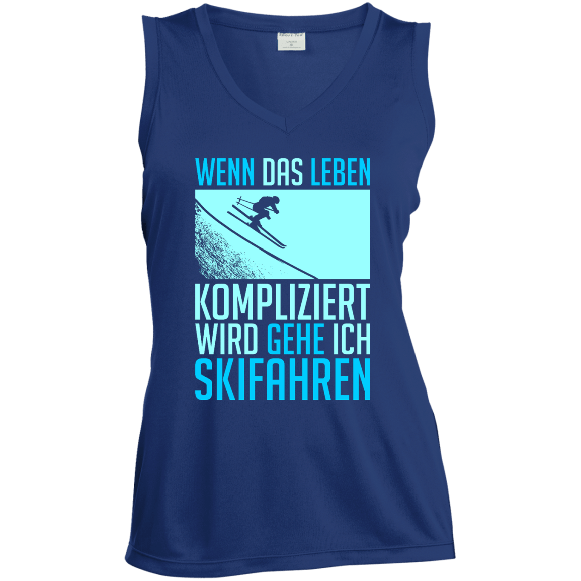 When Life Gets Complicated I Ski - German Tank Top - Powderaddicts