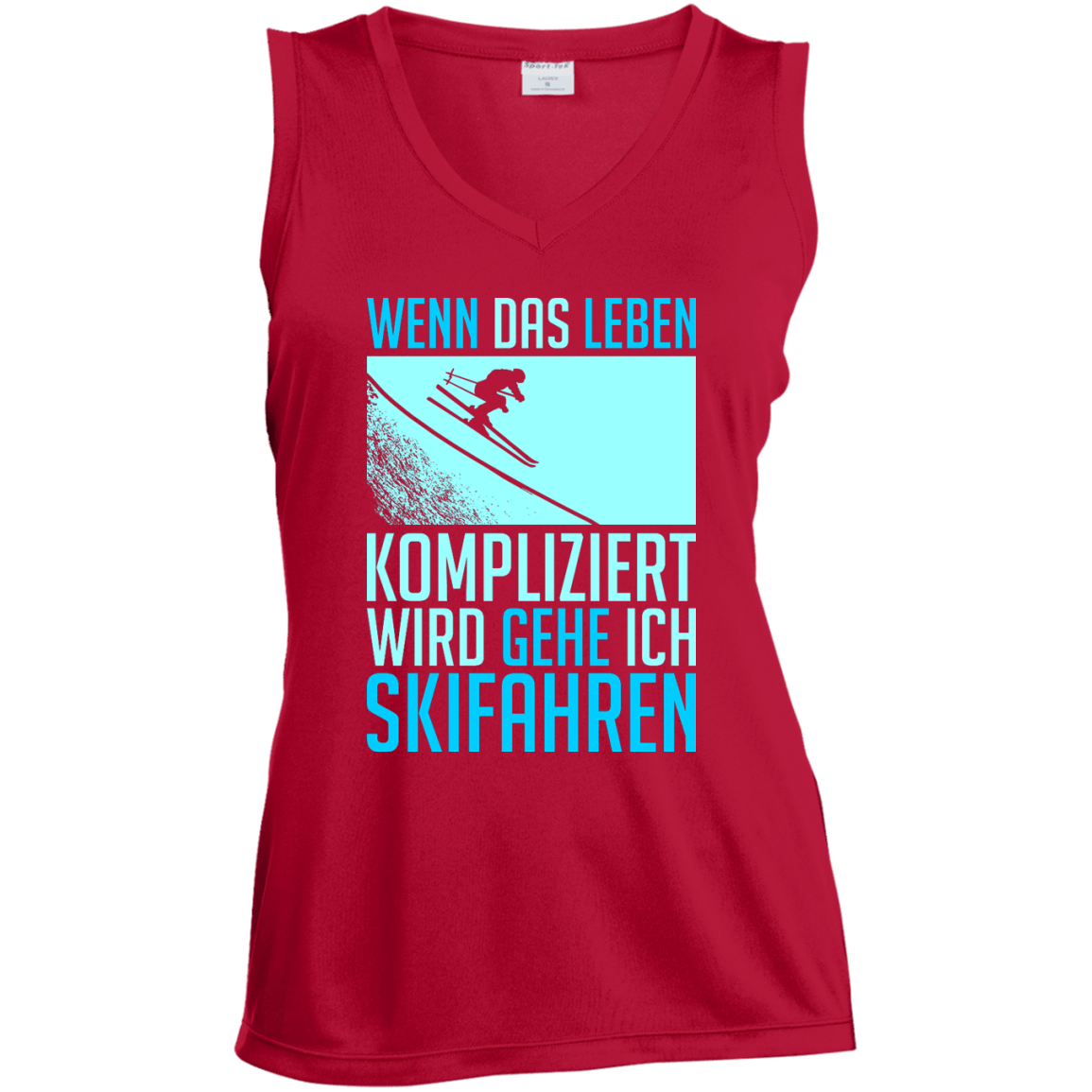 When Life Gets Complicated I Ski - German Tank Top - Powderaddicts