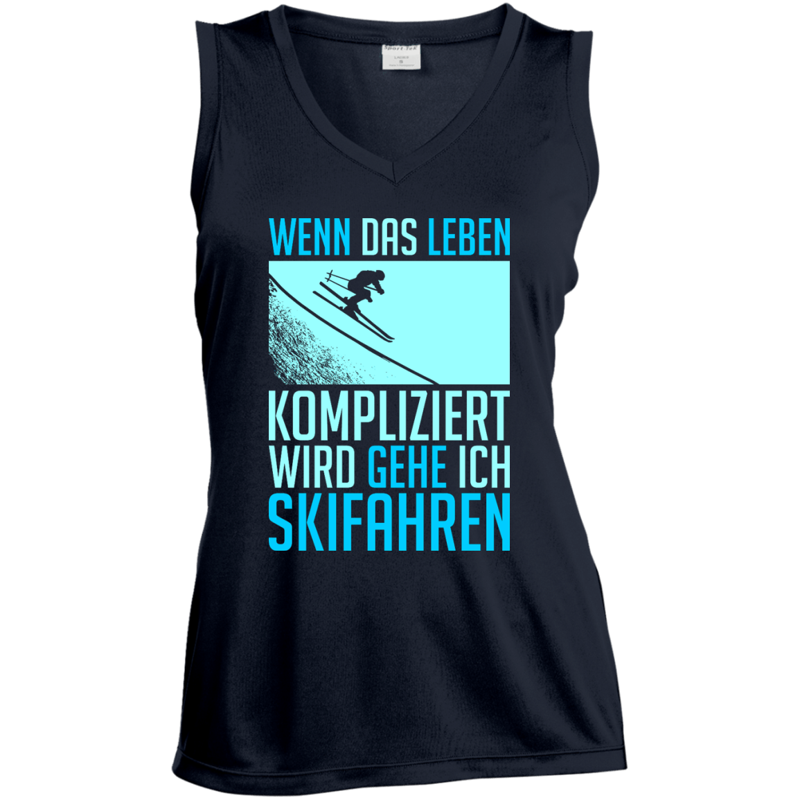 When Life Gets Complicated I Ski - German Tank Top - Powderaddicts