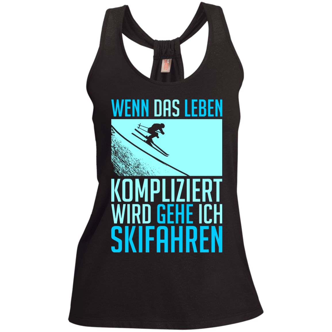 When Life Gets Complicated I Ski - German Tank Top - Powderaddicts