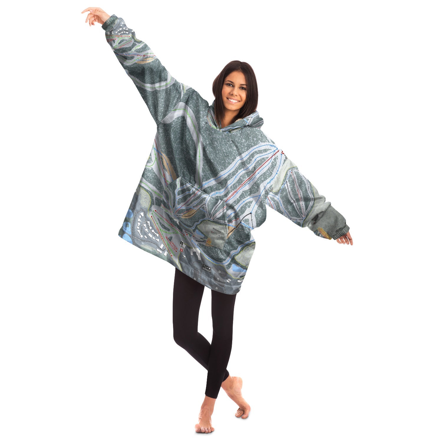 Whitetail, Pennsylvania Ski Trail Map Snuggie - Powderaddicts