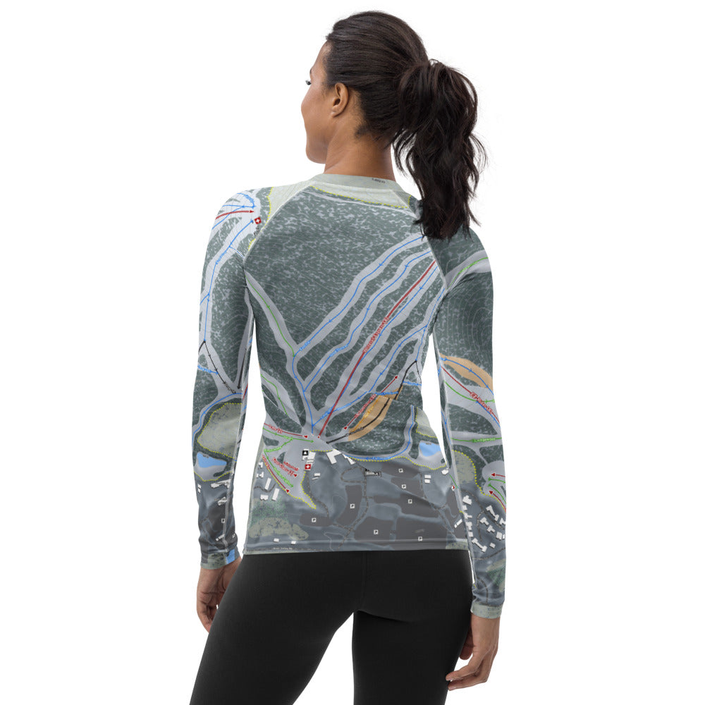 Whitetail, Pennsylvania Ski Trail Map Women's Base Layer Top - Powderaddicts