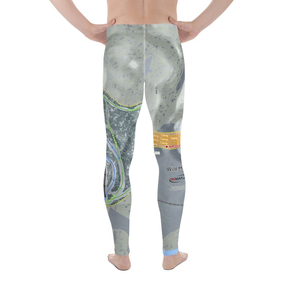 Wild Mountain, Minnesota Ski Trail Map Men's Base Layer Bottom - Powderaddicts