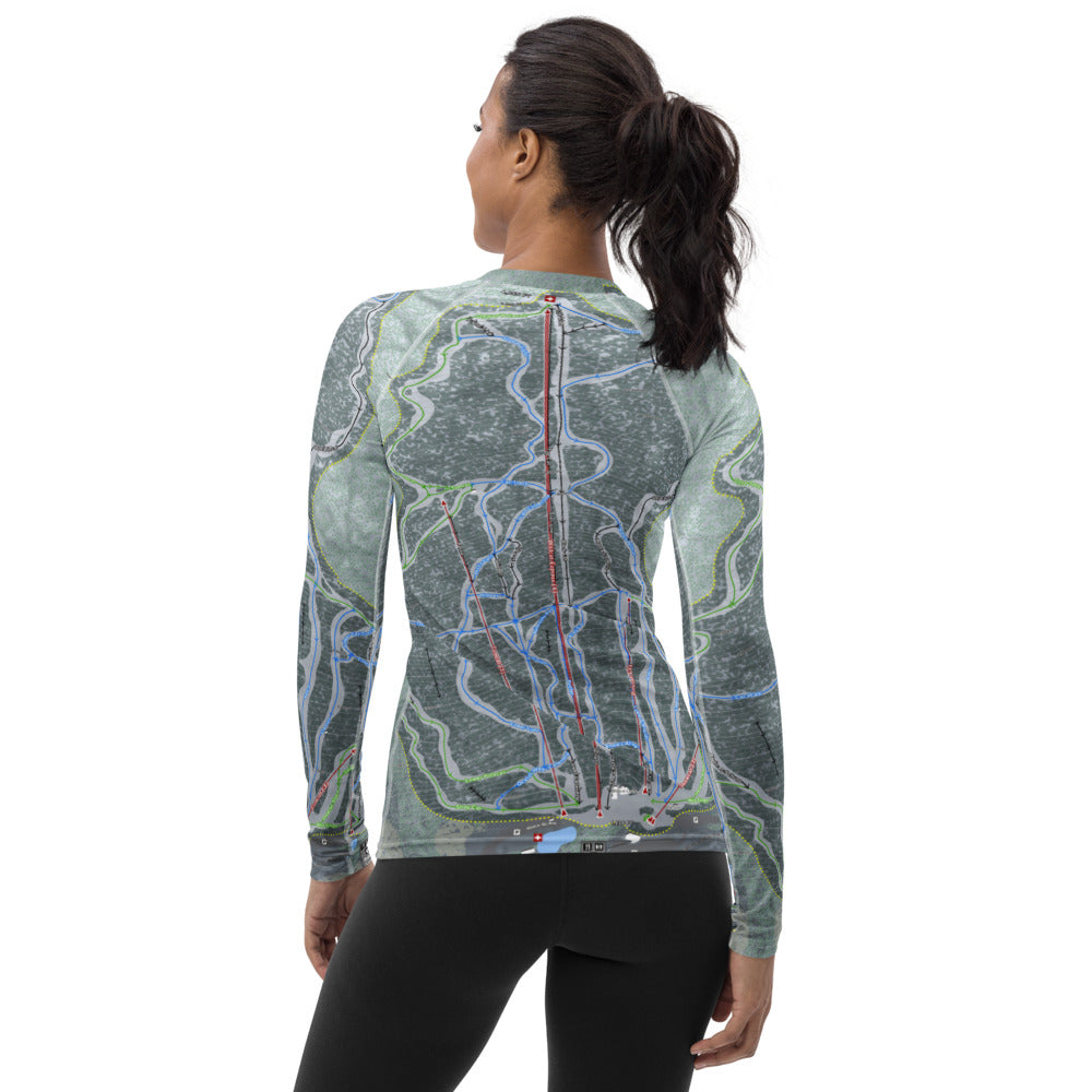 Wildcat Mountain, New Hampshire Ski Trail Map Women's Base Layer Top - Powderaddicts