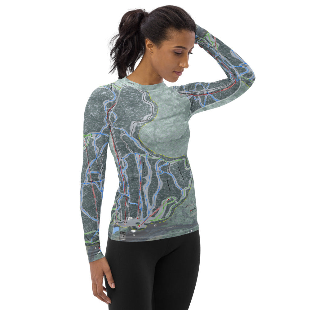 Wildcat Mountain, New Hampshire Ski Trail Map Women's Base Layer Top - Powderaddicts