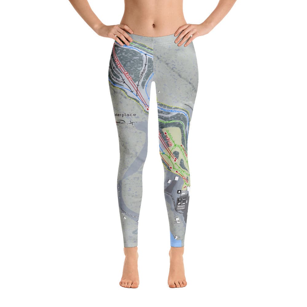 Winterplace, West Virginia Ski Trail Map Women's Base Layer Bottom - Powderaddicts