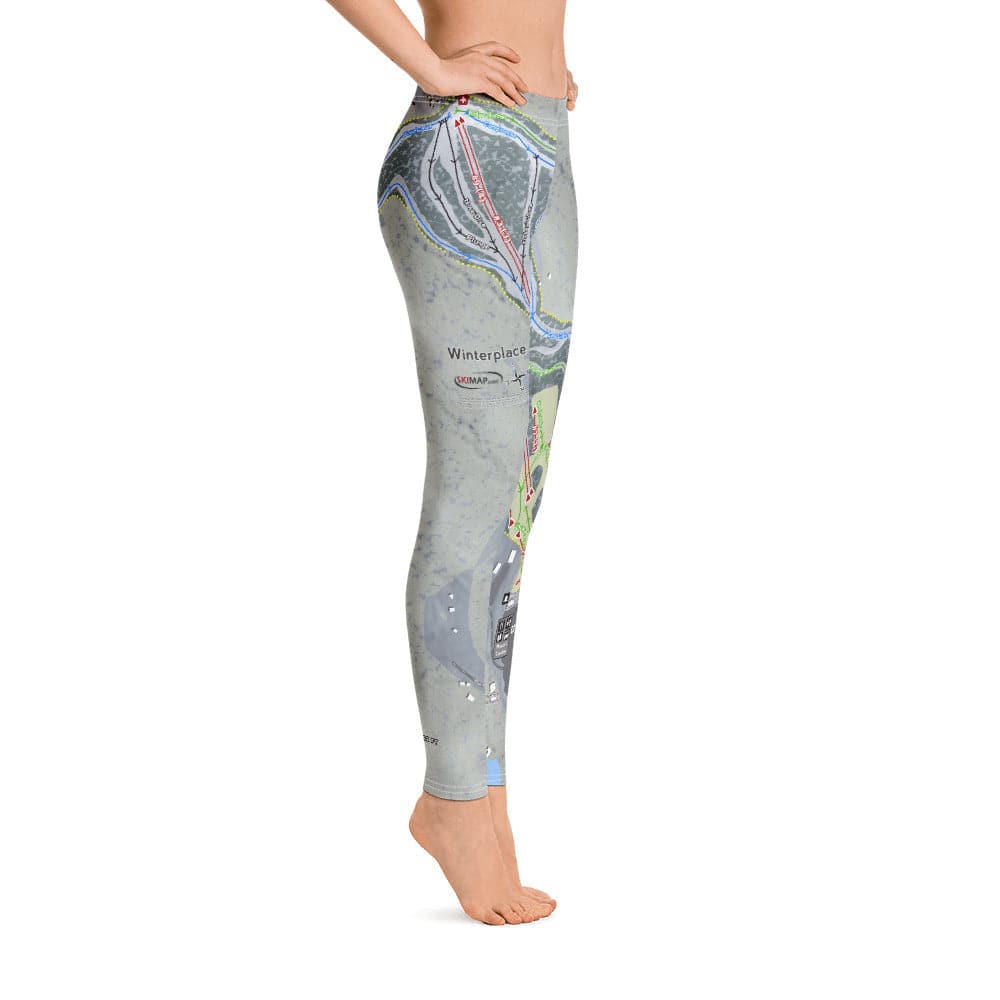 Winterplace, West Virginia Ski Trail Map Women's Base Layer Bottom - Powderaddicts