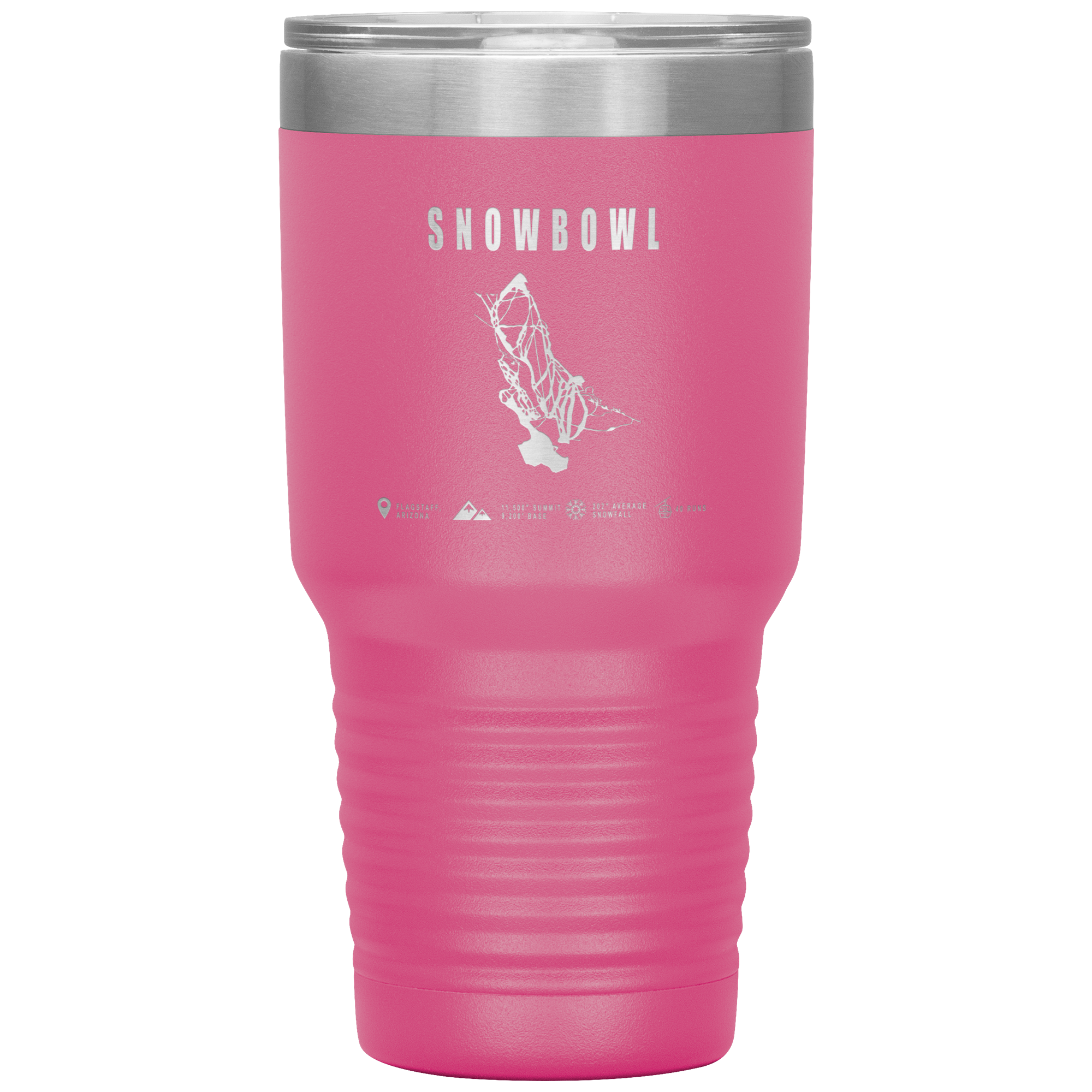 Snowbowl, Arizona Ski Trail Map 30oz Tumbler - Powderaddicts