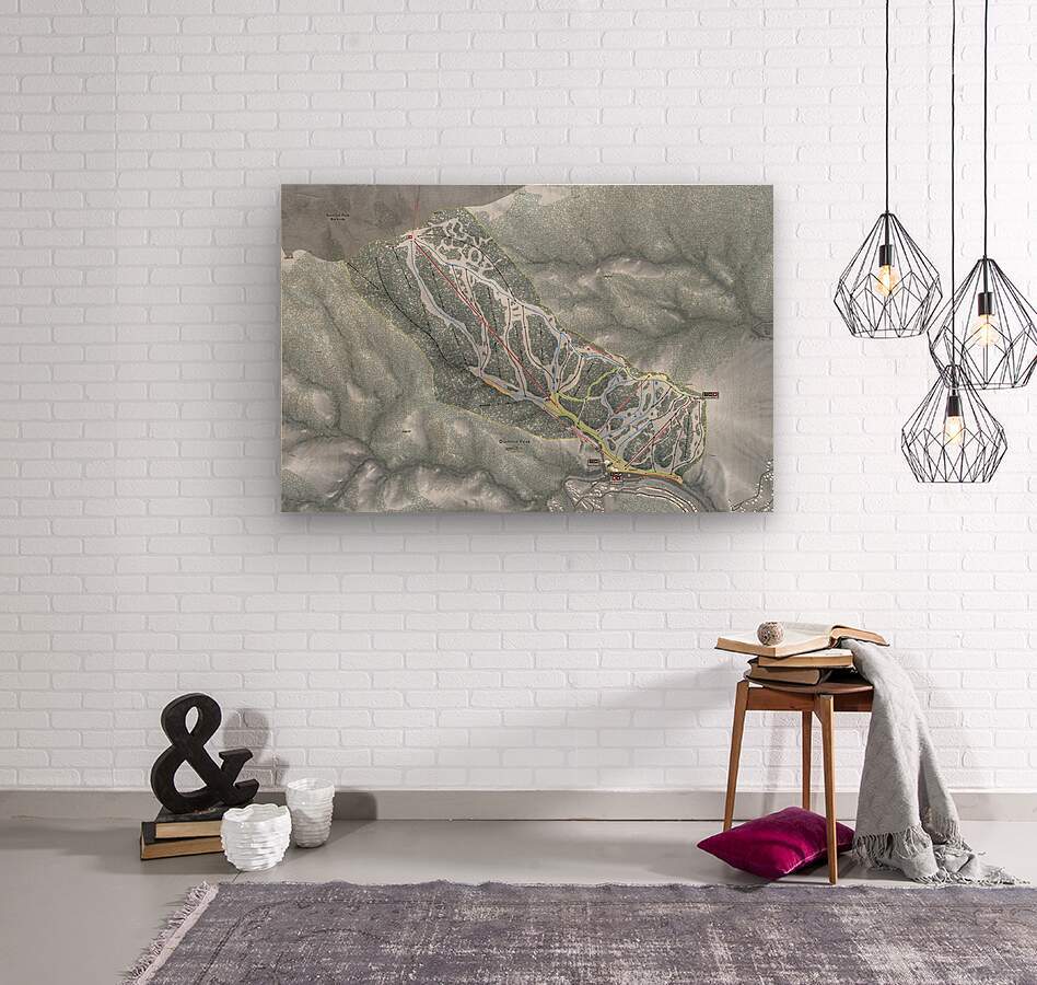 Diamond Peak Nevada  Ski Resort Map Wall Art