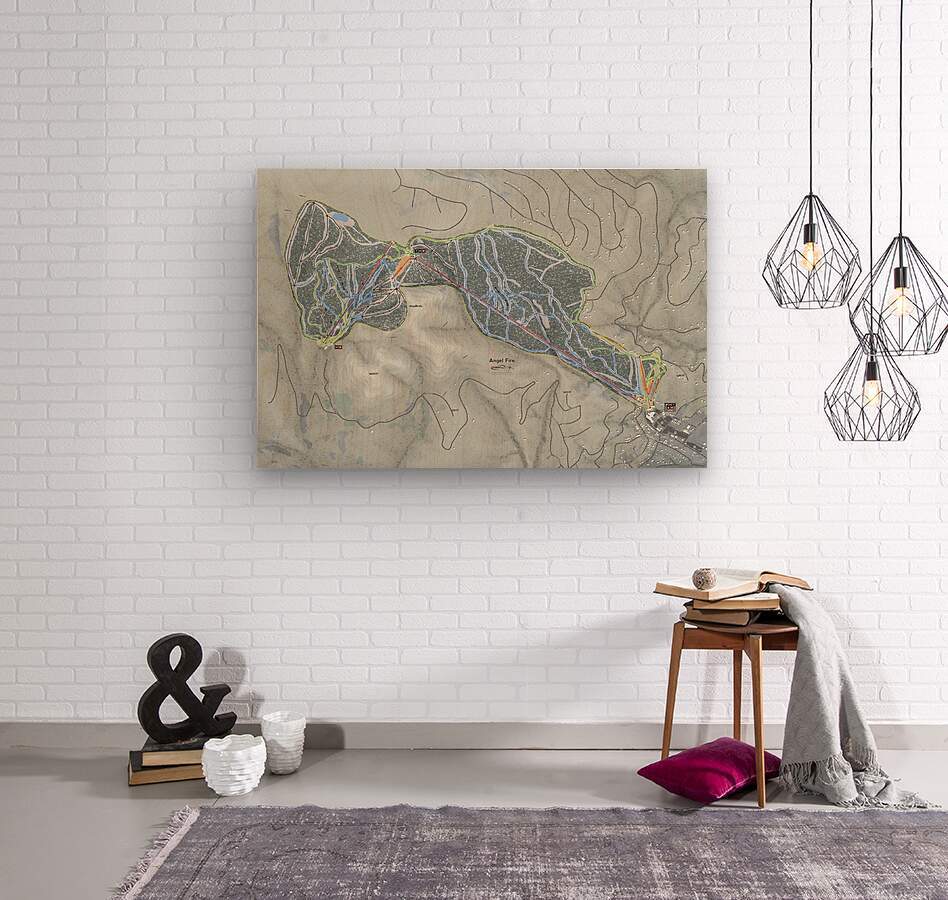 Angel Fire New Mexico Ski Resort Map Wall Art | Powderaddicts