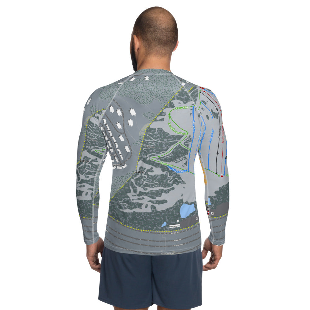 Woodward, Utah Ski Trail Map Men's Base Layer Top - Powderaddicts