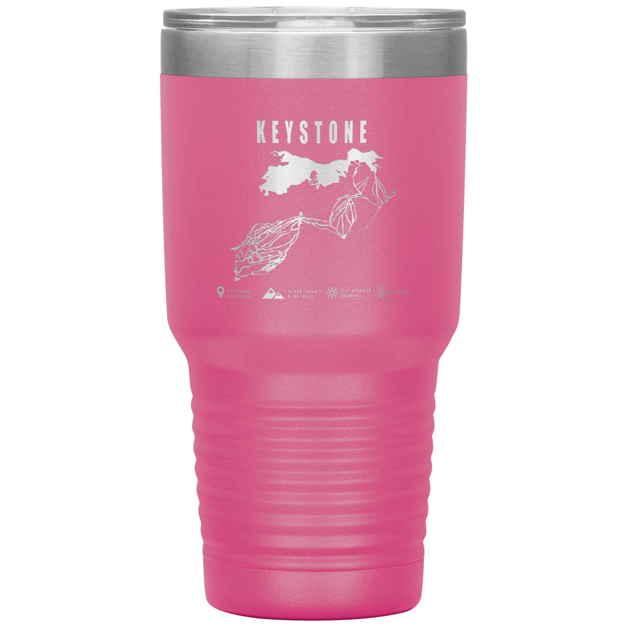 Keystone Colorado Ski Trail Map 30oz Tumbler - Powderaddicts