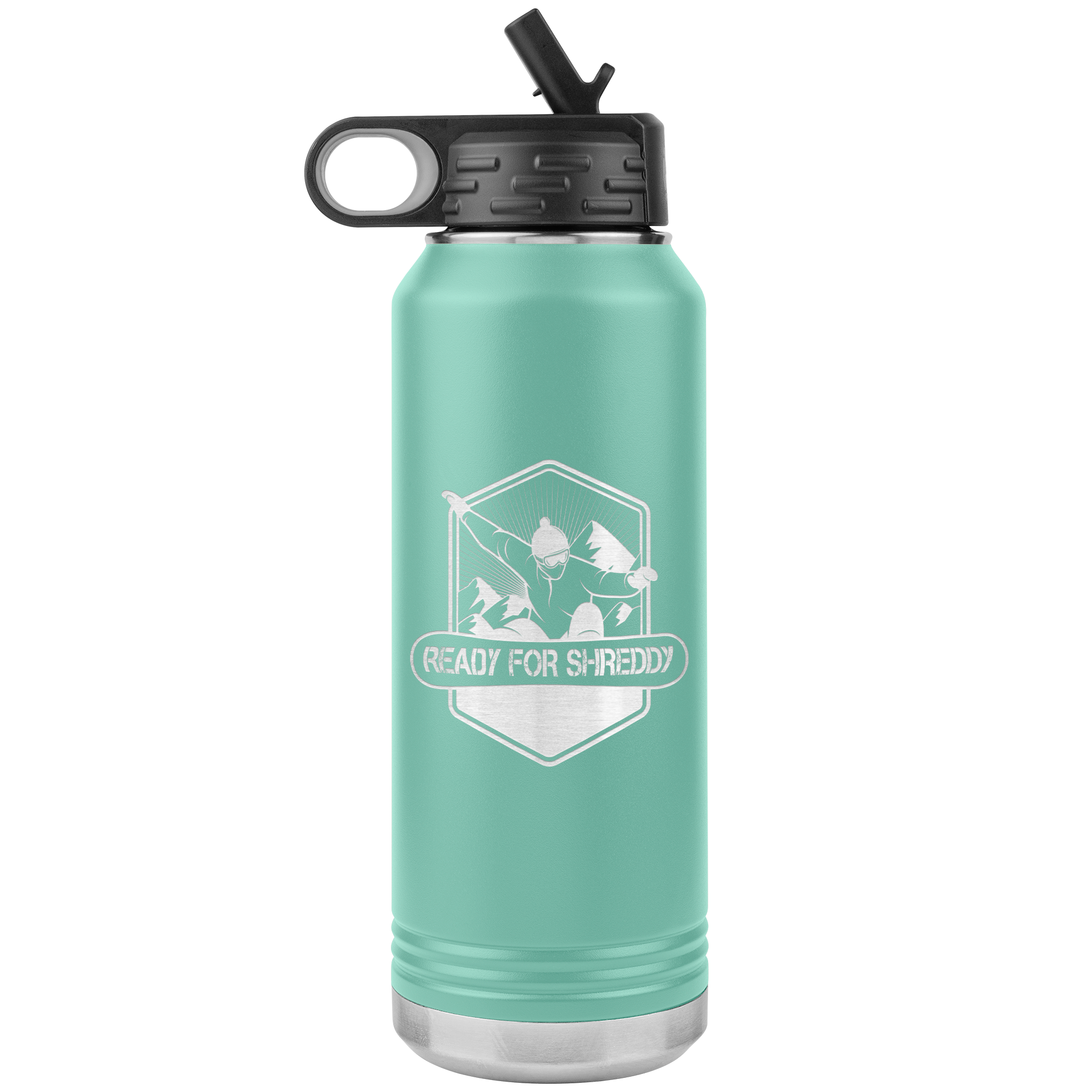 Ready For Shreddy Snowboard 32oz Water Bottle Tumbler - Powderaddicts