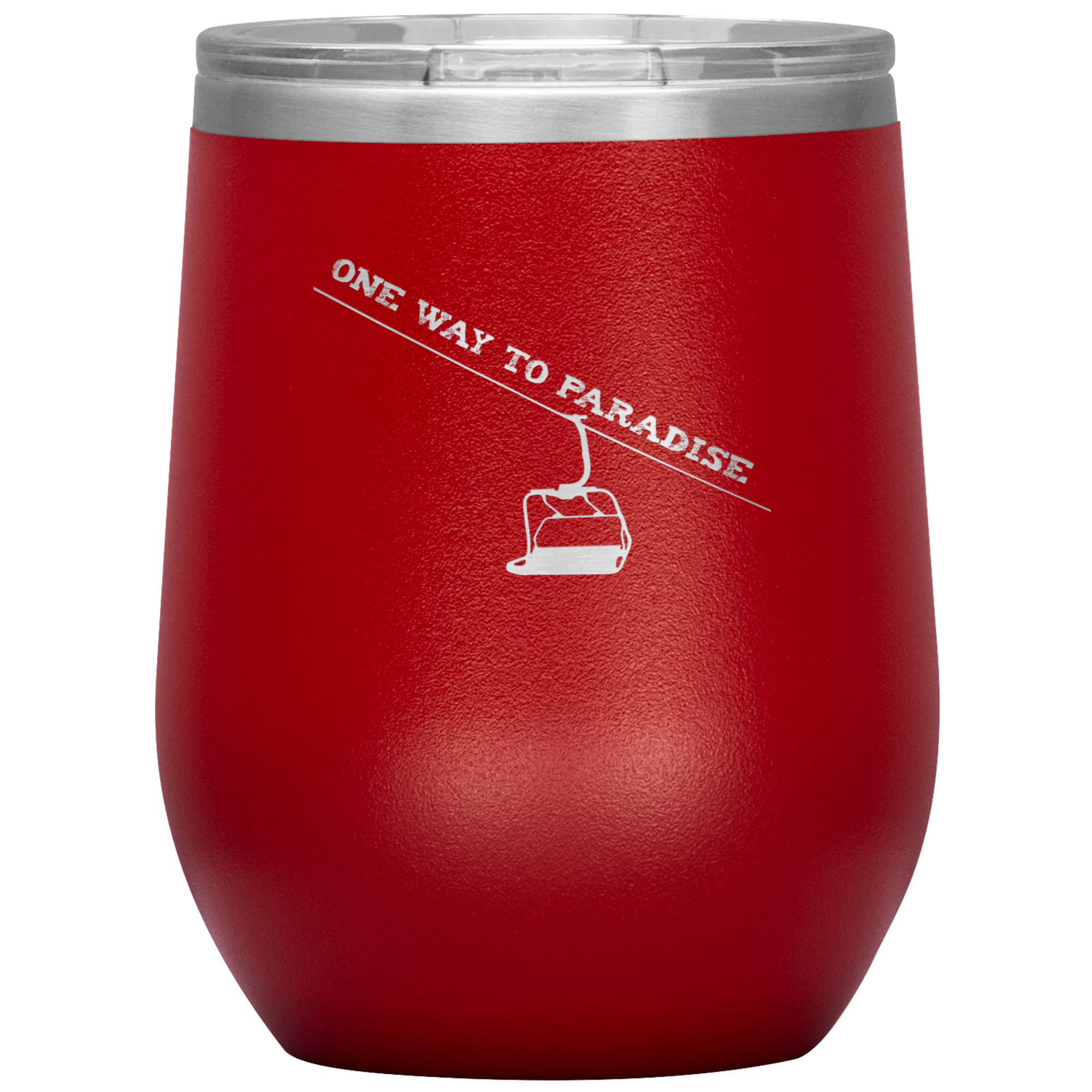 One Way To Paradise Wine 12oz Tumbler - Powderaddicts