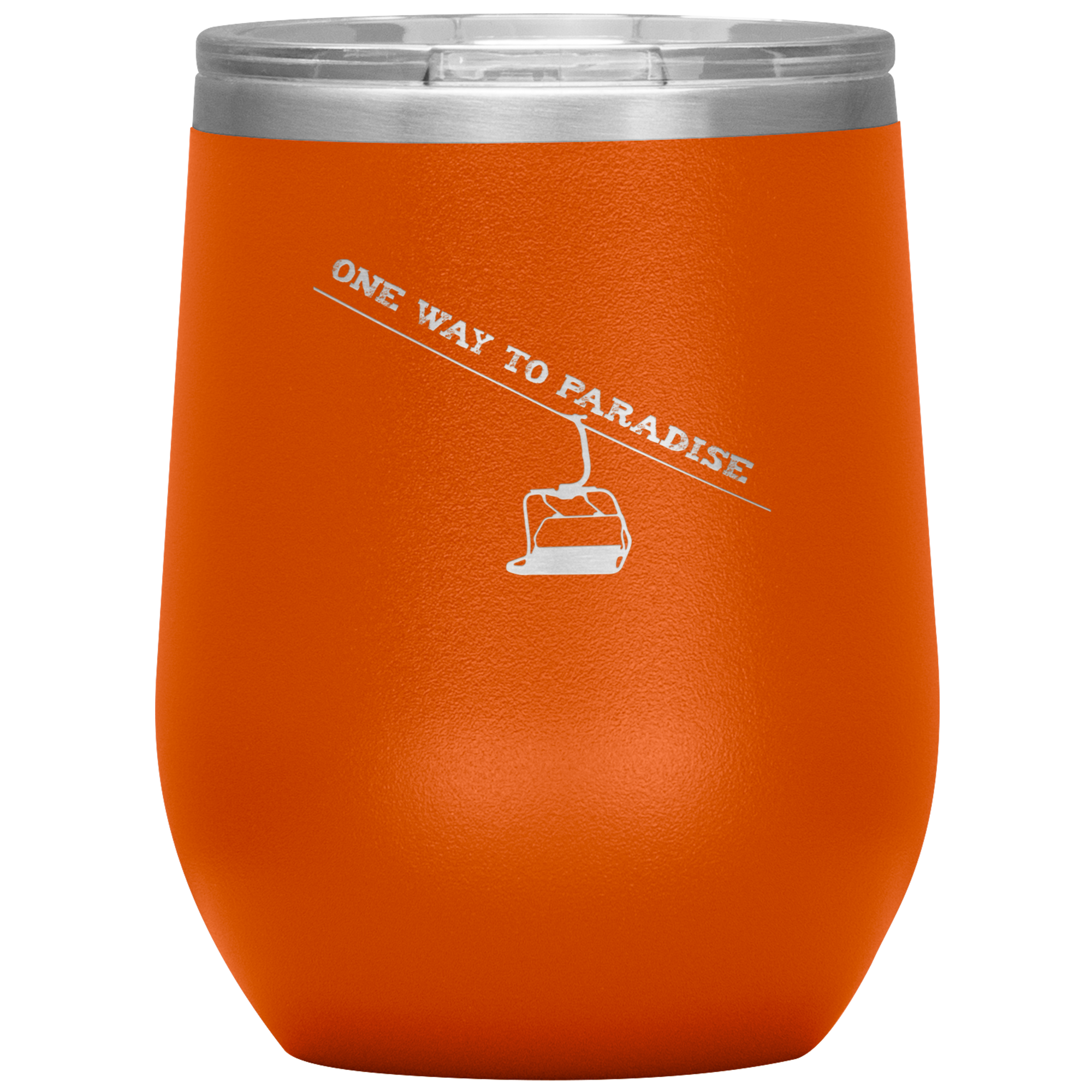 One Way To Paradise Wine 12oz Tumbler - Powderaddicts