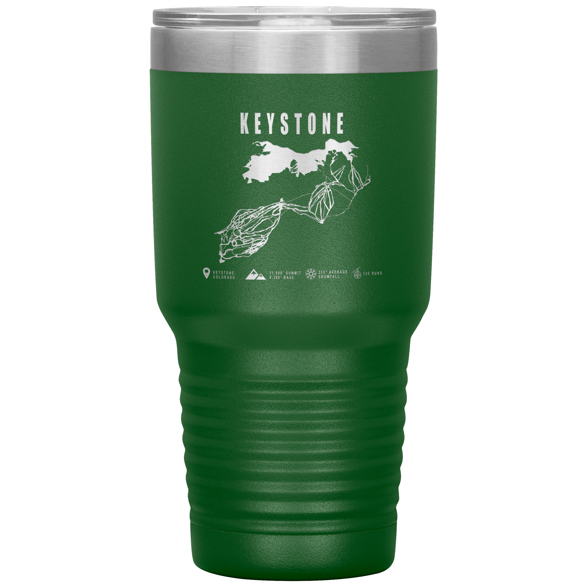 Keystone Colorado Ski Trail Map 30oz Tumbler - Powderaddicts