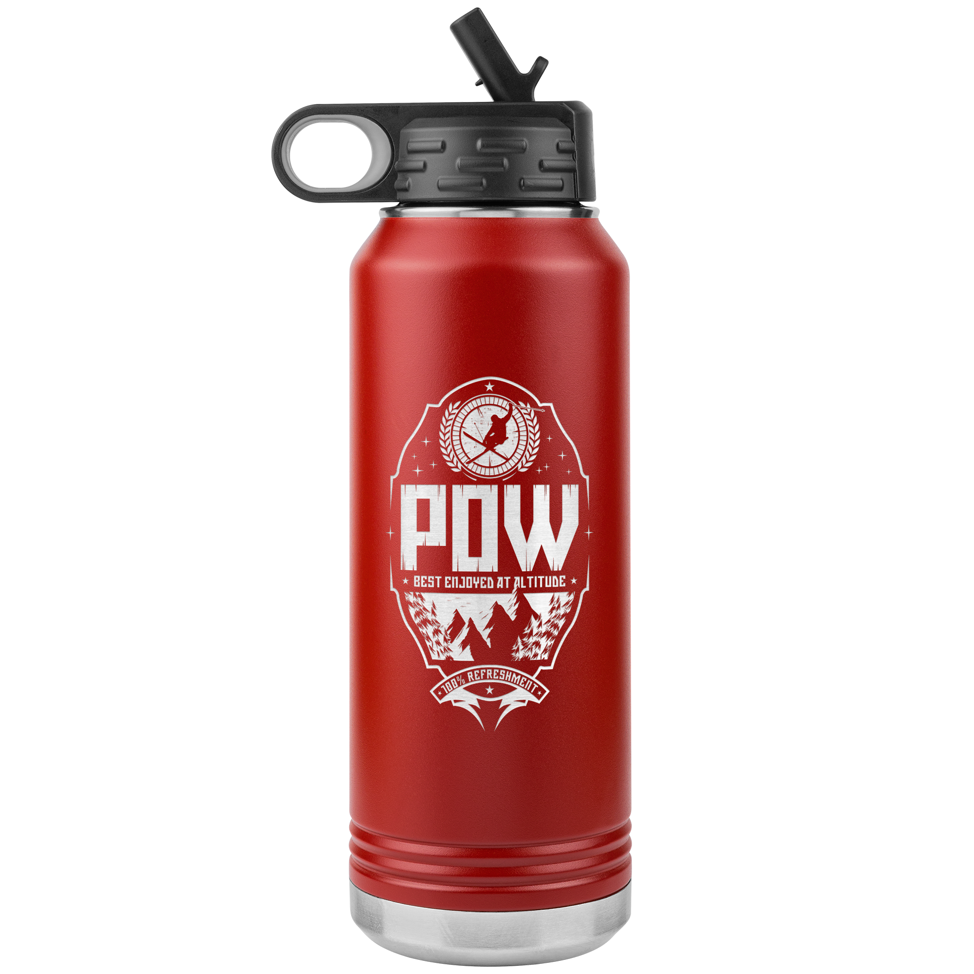 Pow Best Enjoyed At Altitude 32oz Water Bottle Tumbler - Powderaddicts