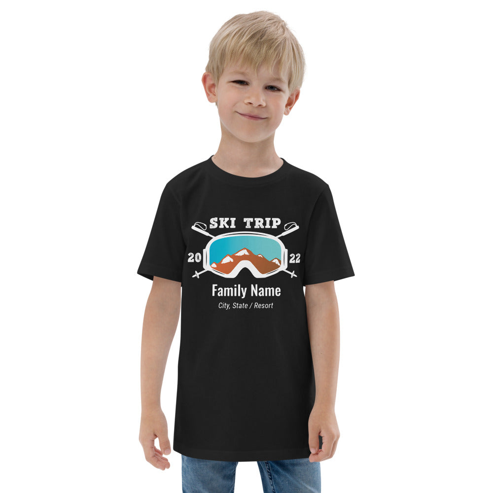 Family Ski Trip 2022 Youth Jersey t-shirt - Powderaddicts