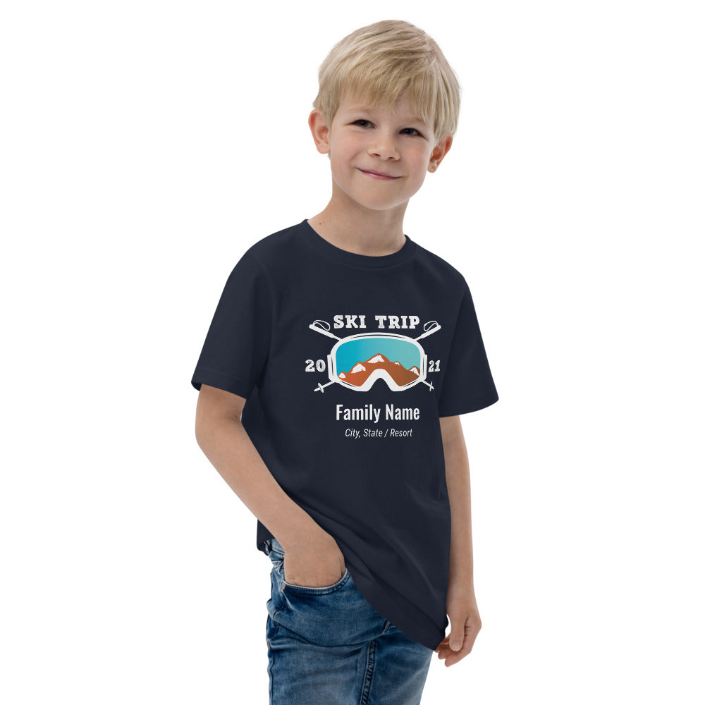 Family Ski Trip 2021 Youth jersey t-shirt - Powderaddicts