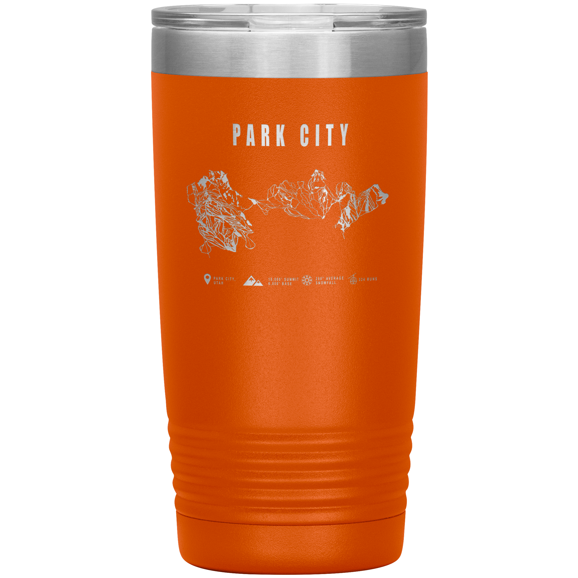 Park city,Utah Ski Trail Map 20oz Tumbler - Powderaddicts