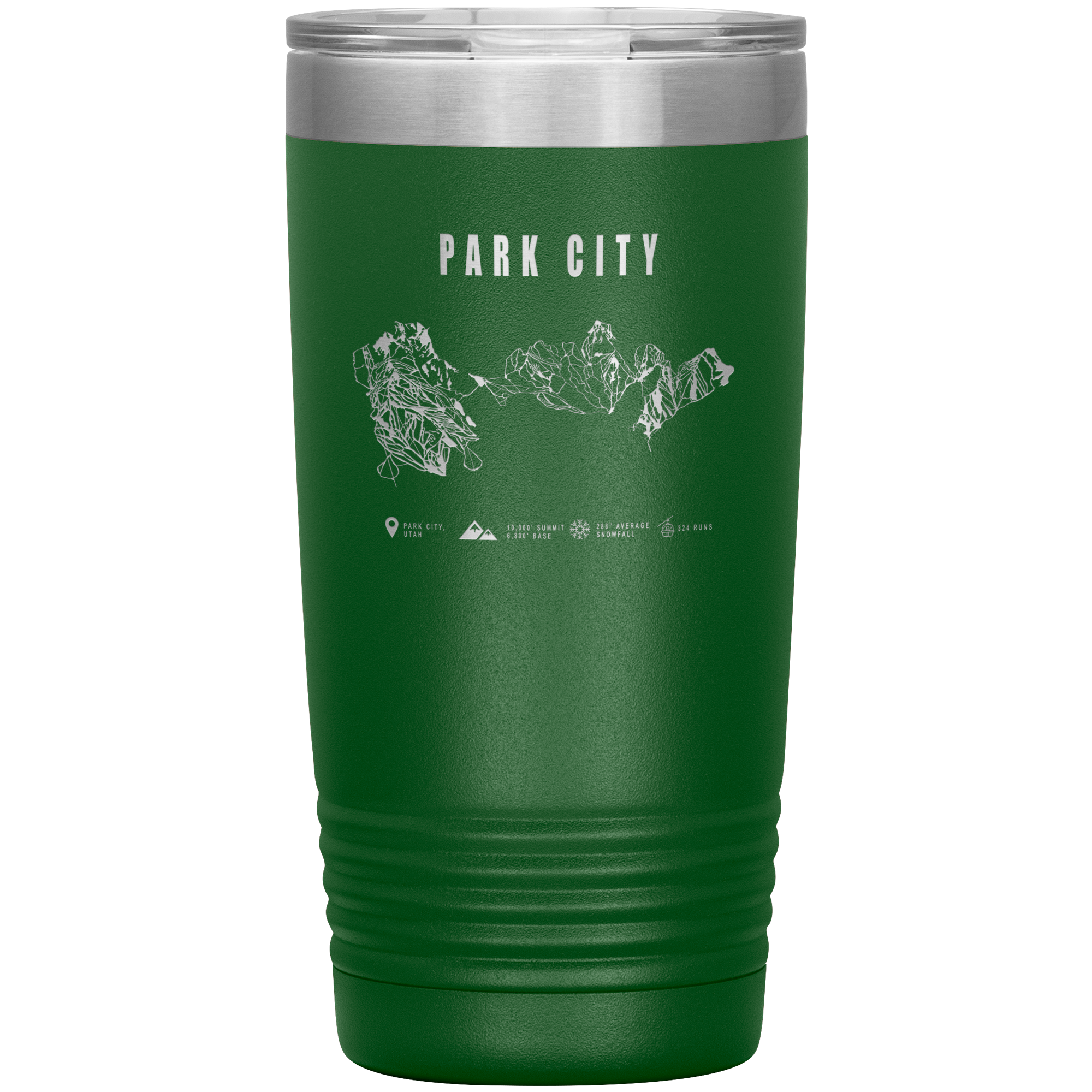 Park city,Utah Ski Trail Map 20oz Tumbler - Powderaddicts